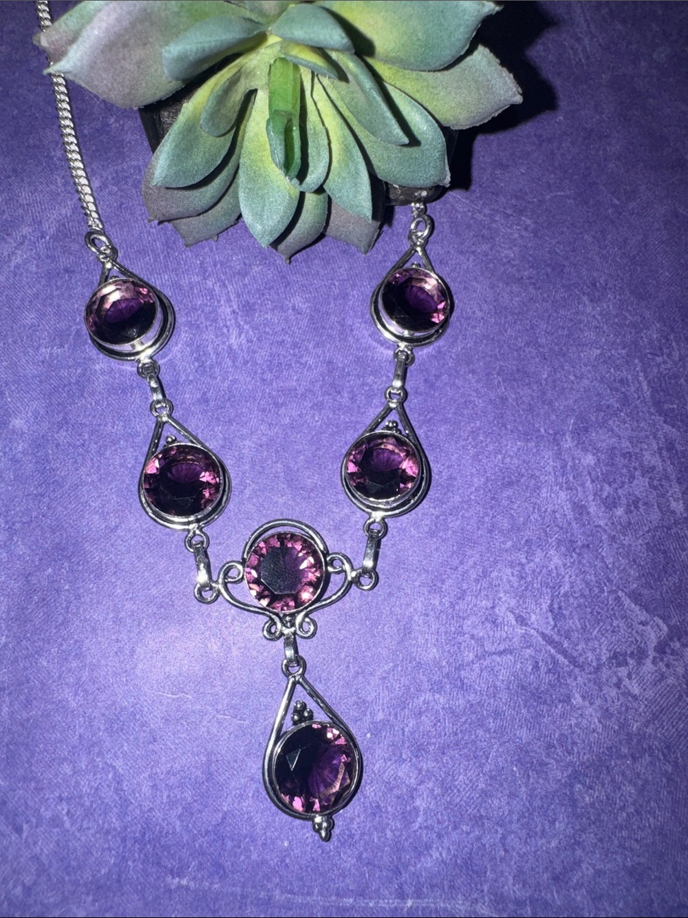 Silver Amethyst Necklace
